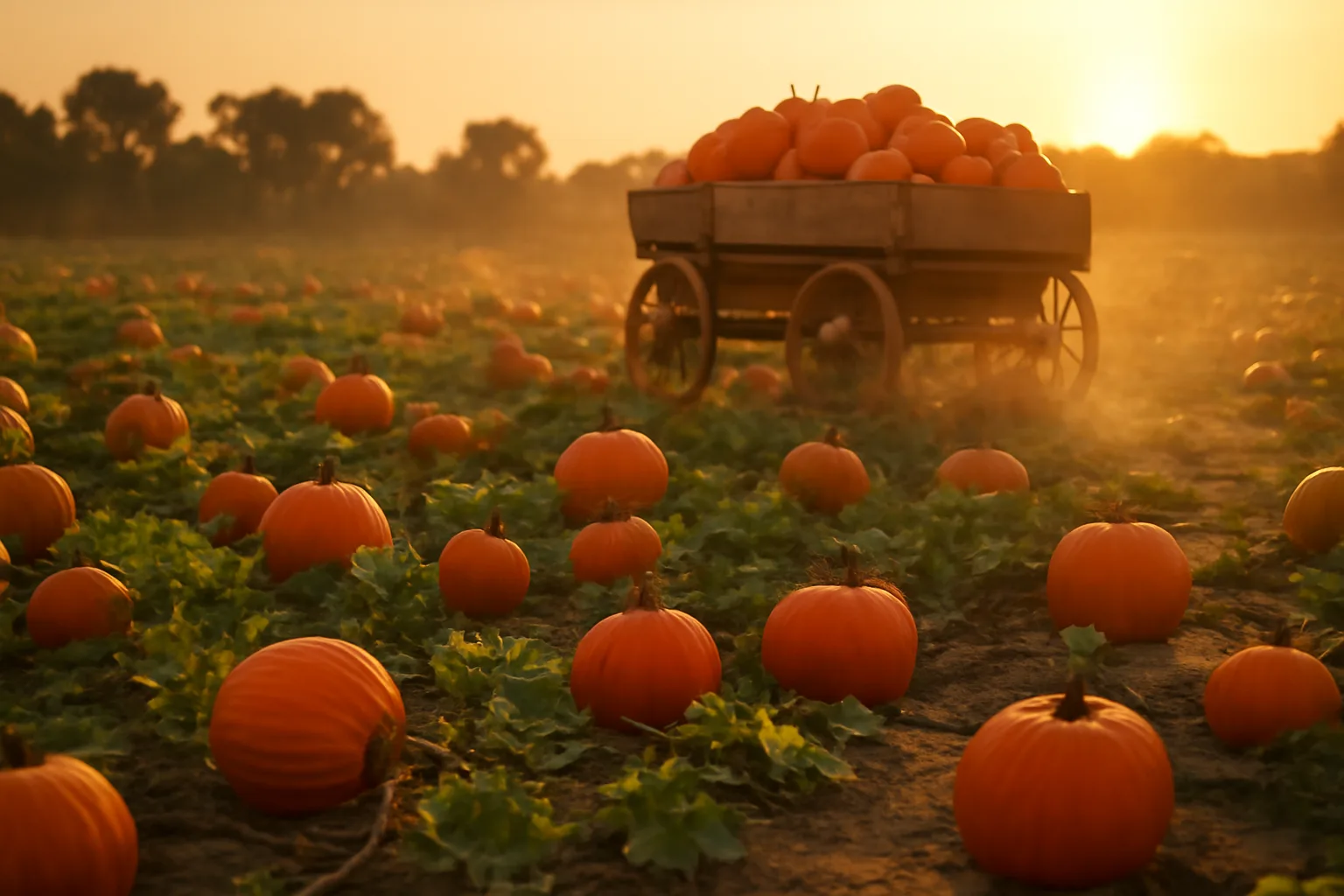 Orange pumpkins on sandy soil at a Florida pumpkin patch